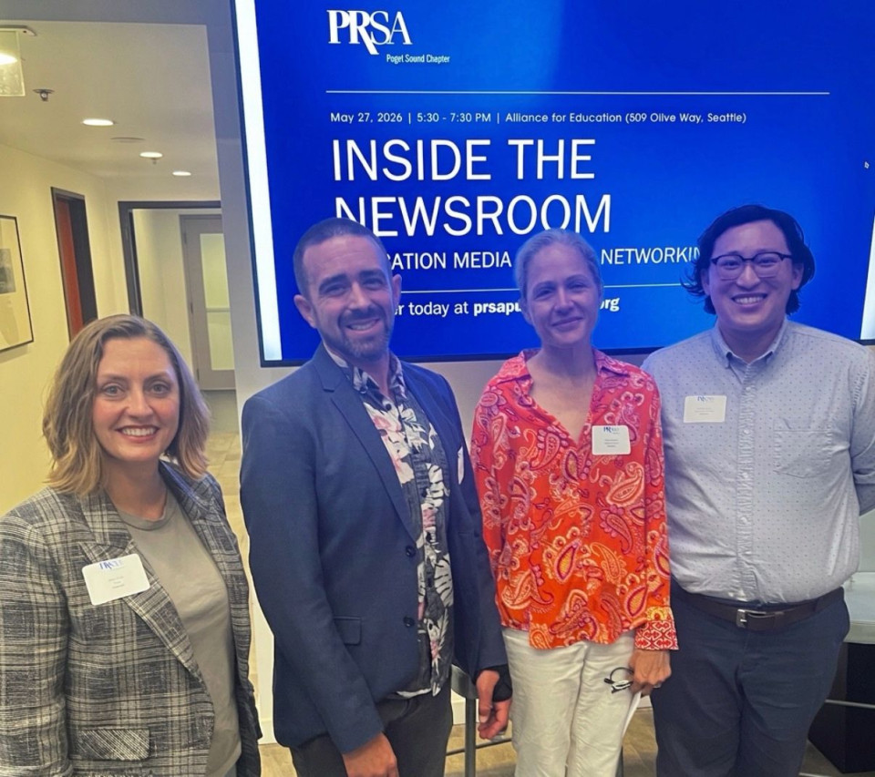 Panelists pose for a photo